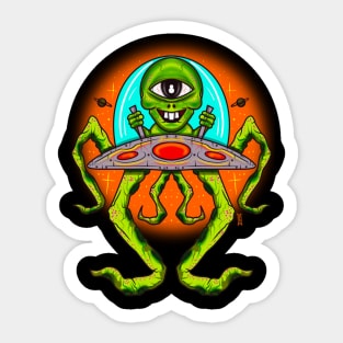 Funny alien Sticker